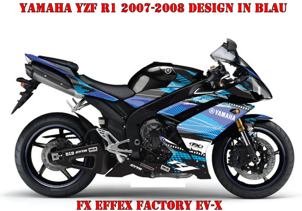 EV-X Blau für Yamaha YZF R1 2007-2008